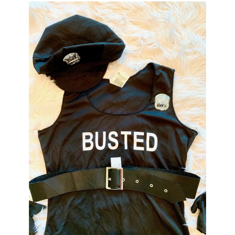 NWT Knockout Cop Police 5 Piece Set Dress Costume - Picture 2 of 4